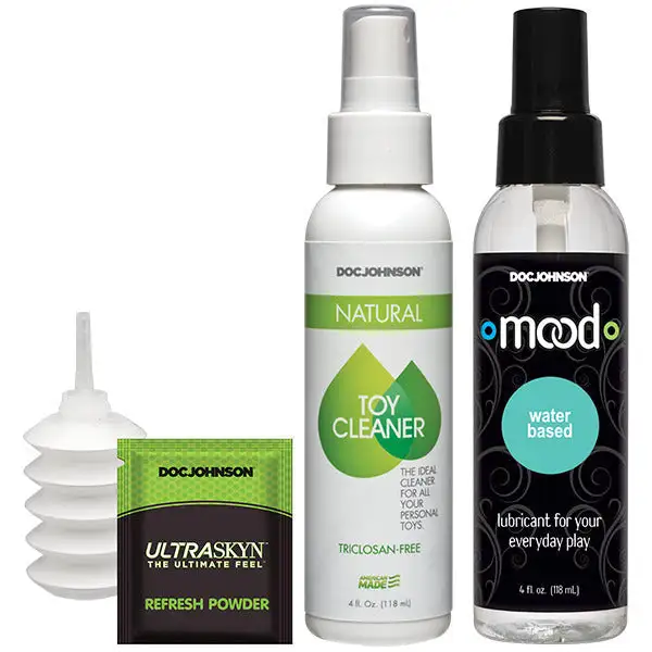 Doc Johnson Vac-U-Lock Dual Density Ultraskyn Voorbind Dildo Set - Image 5