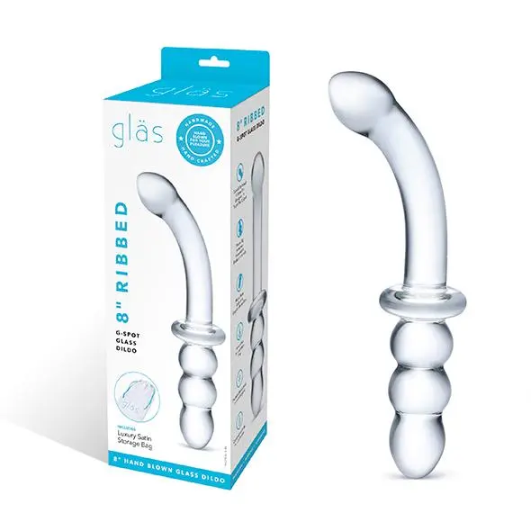 Glas Glazen Geribbelde G-Spot Dildo - Image 2