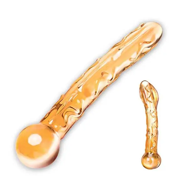Glas Orange Tickler Glazen Dildo