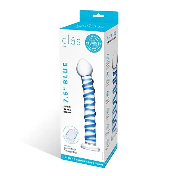 Glas Blue Spiral Glazen Dildo - Image 2