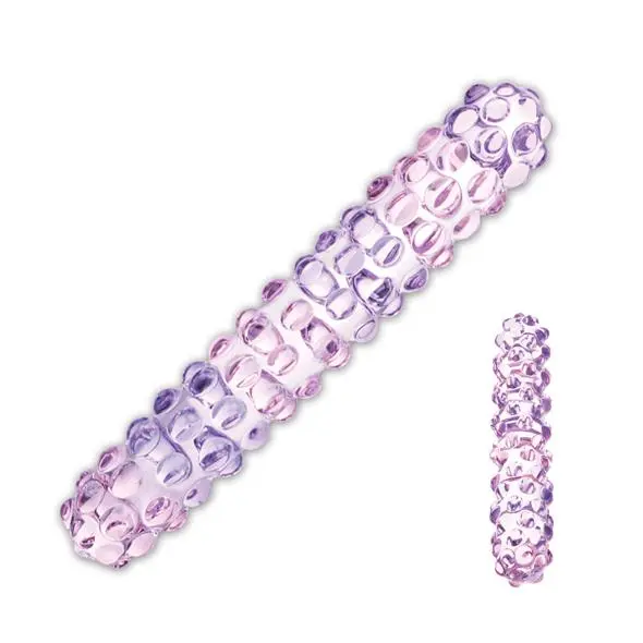 Glas Purple Rose Nubby Glazen Dildo