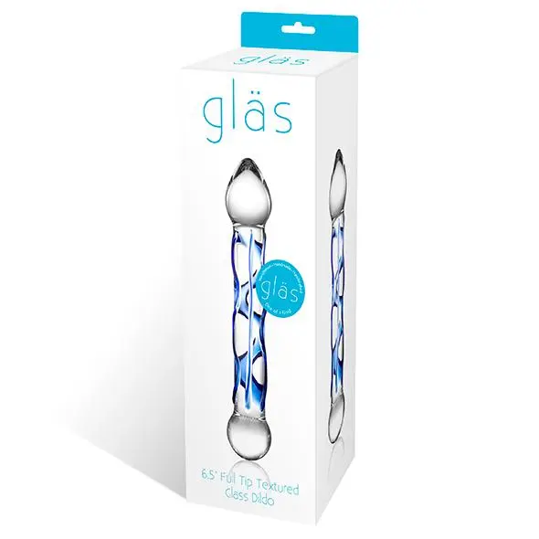 Glas Full Tip Textured Glazen Dildo - Image 2