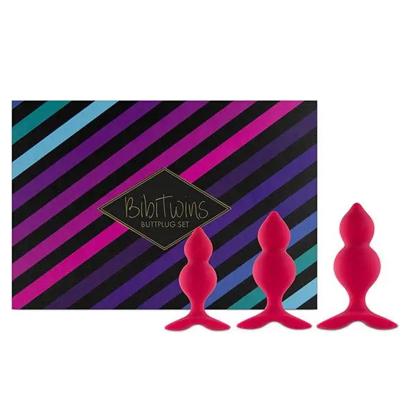 FeelzToys Bibi Twin Butt Plug Set 3 Stuks - Image 3