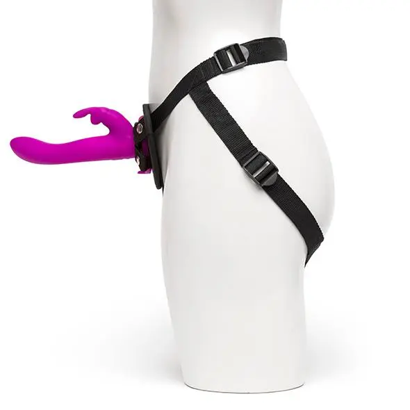 Happy Rabbit Vibrerende Voorbind Vibrator Met Harnas Paars - Image 2