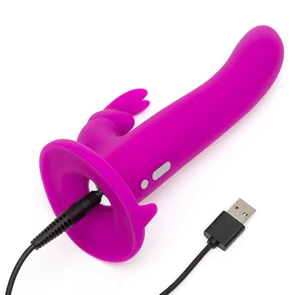 Happy Rabbit Vibrerende Voorbind Vibrator Met Harnas Paars - Image 5