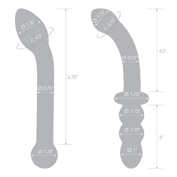 Glas G-Spot Pleasure Glazen Dildo Set - Image 6