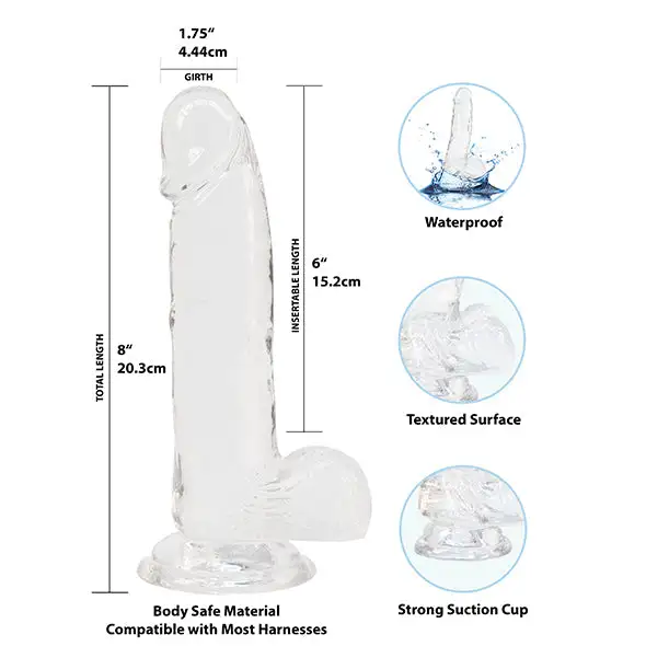 Addiction Crystal Transparante Dildo 20 Cm - Image 3