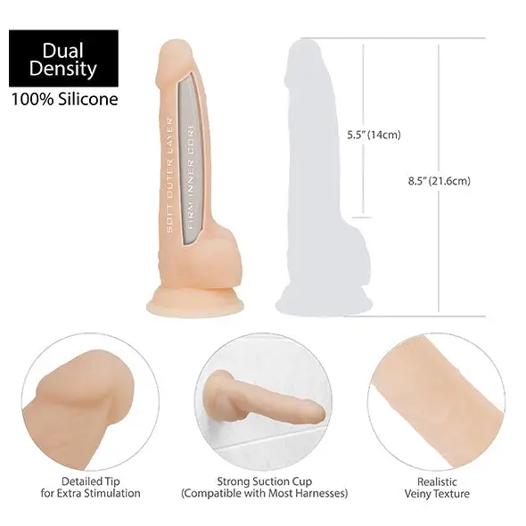 Naked Addiction Realistische Dildo Dubbele Dichtheid Vanille 20 Cm - Image 5