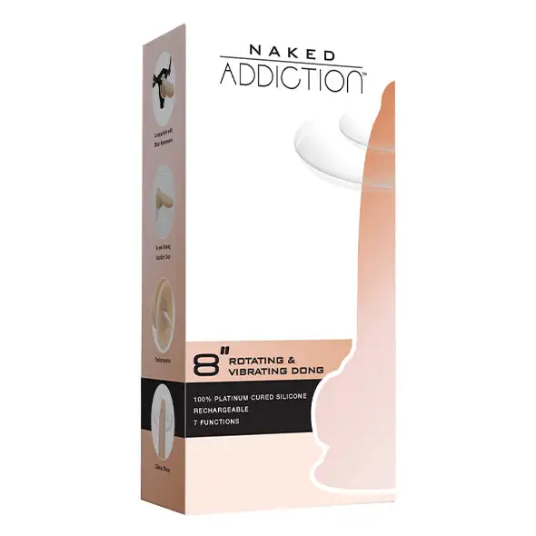 Naked Addiction Roterende & Vibrerende Vibrator Vanille 20 Cm - Image 12