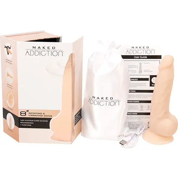 Naked Addiction Roterende & Vibrerende Vibrator Vanille 20 Cm - Image 6