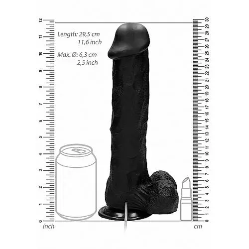 RealRock Realistische Vibrator Zwart Met Afstandsbediening 28 Cm - Image 3