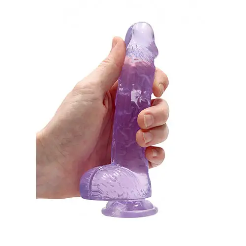 RealRock Realistische Dildo Met Ballen Paars 15 Cm - Image 2