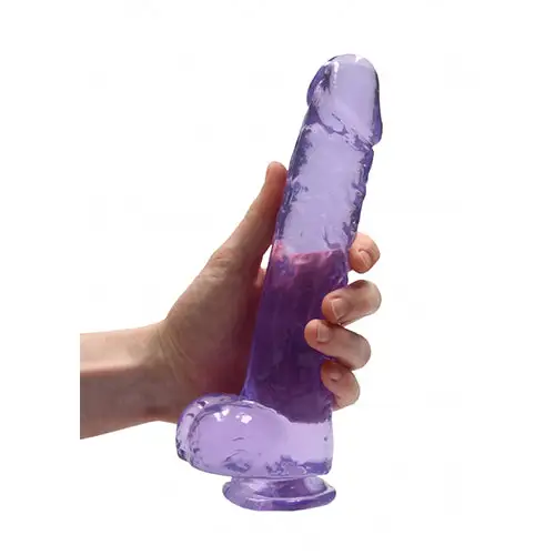 RealRock Realistische Dildo Met Ballen Paars 23 Cm - Image 2