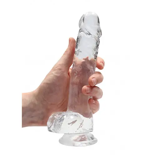 RealRock Realistische Dildo Met Ballen Transparant 20 Cm - Image 2