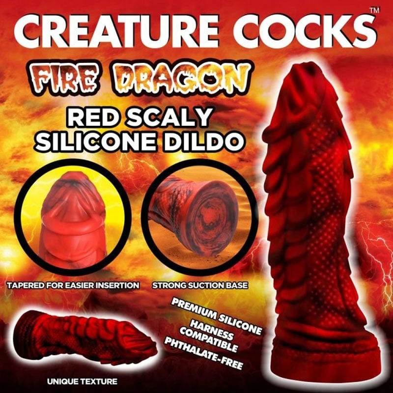 XR Brands Creature Cocks Fire Dragon Dildo 21 Cm - Image 4