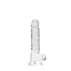 RealRock Realistische Dildo Met Ballen Transparant 18 Cm