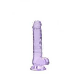 RealRock Realistische Dildo Met Ballen Paars 18 Cm