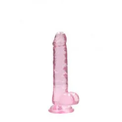 RealRock Realistische Dildo Met Ballen Roos 18 Cm
