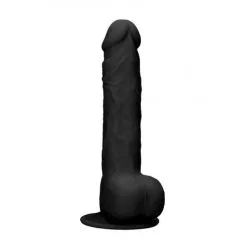 RealRock Realistische Dildo Met Ballen Zwart 24 Cm