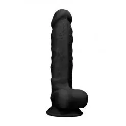 RealRock Realistische Dildo Met Ballen Zwart 17,8 Cm