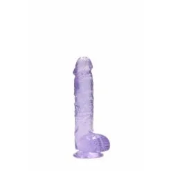 RealRock Realistische Dildo Met Ballen Paars 15 Cm